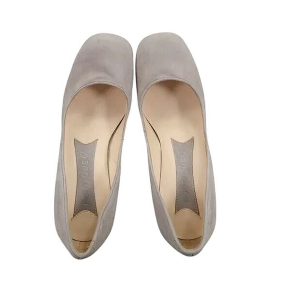 Boutique 9 Shoes Womens 7 Pumps Block Heel Suede Fashion Going Out Classic Grey - Picture 16 of 16